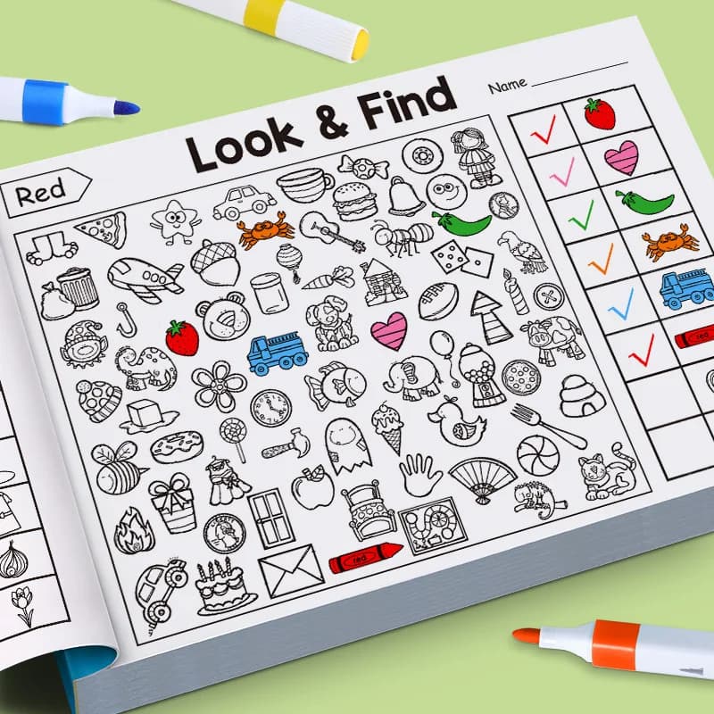 32 pages Find articles for children Coloring book and draw Entertainment concentration and exercise of attention Activity book for early education