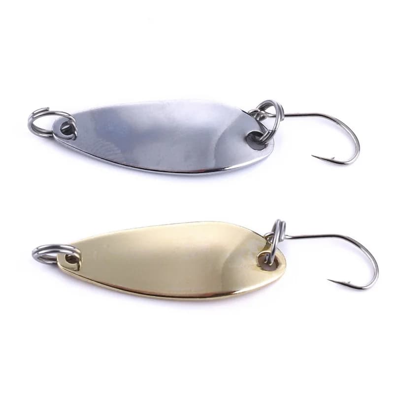 Set di 10 Esche Spinnerbait con Paillettes a Forma di Semi di Melone, Micro-Pesi da Pesca a Forma di Cucchiaio con Amo Singolo, 2.5G-5G, Tre Misure, 3CM Ciascuna