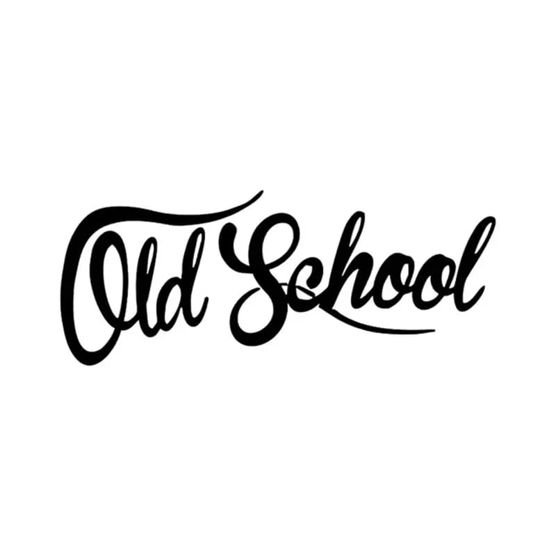 Wall decals for fun vinyl waterproof decals Old School on bumpers for cars, trucks, rear window, laptop 15 cm * 6 cm