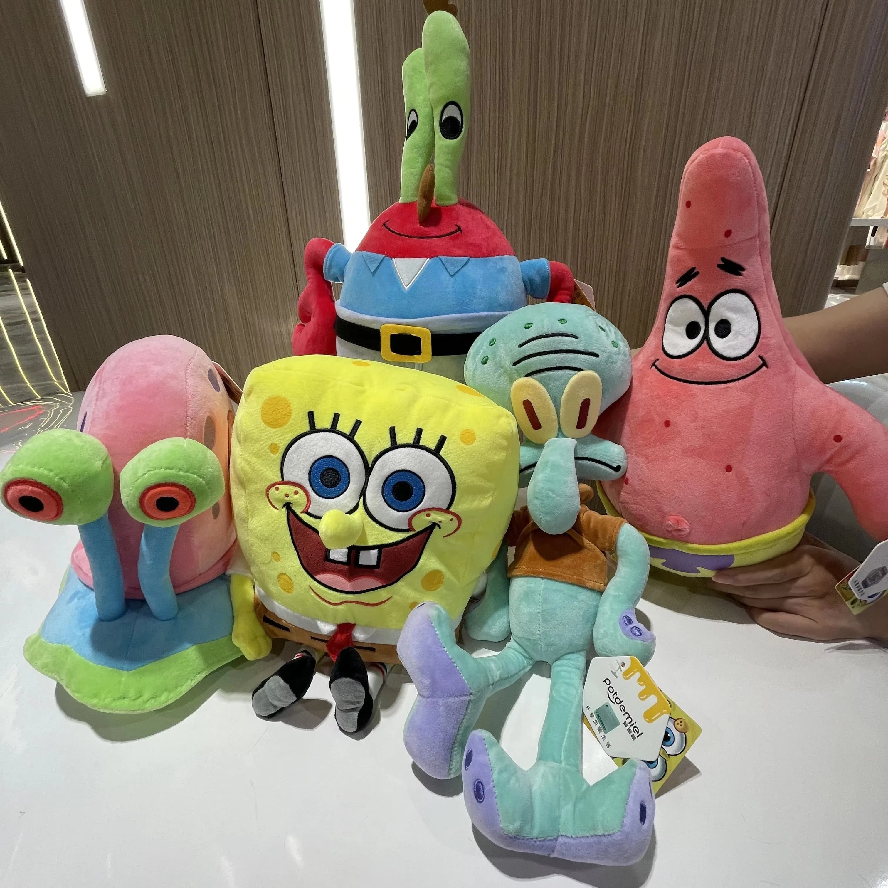 25-30 cm Spongebob Patrick Star Kawaii Cartoon Animale Peluche Bambola di pezza Giocattoli di cartone animatoSoft Giocattoli per bambini Regalo di compleanno