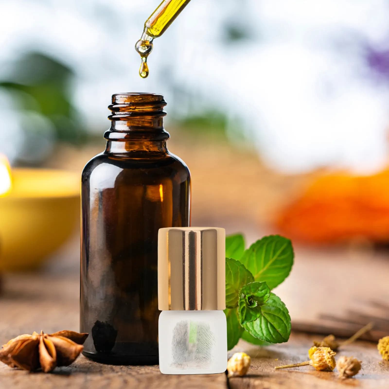 20 Pezzi Bottiglie Roll-on in Vetro Ricaricabili da 1ml, Mini Contenitori per Profumo da Viaggio, Ufficio, Palestra, Aromaterapia, Oli Essenziali