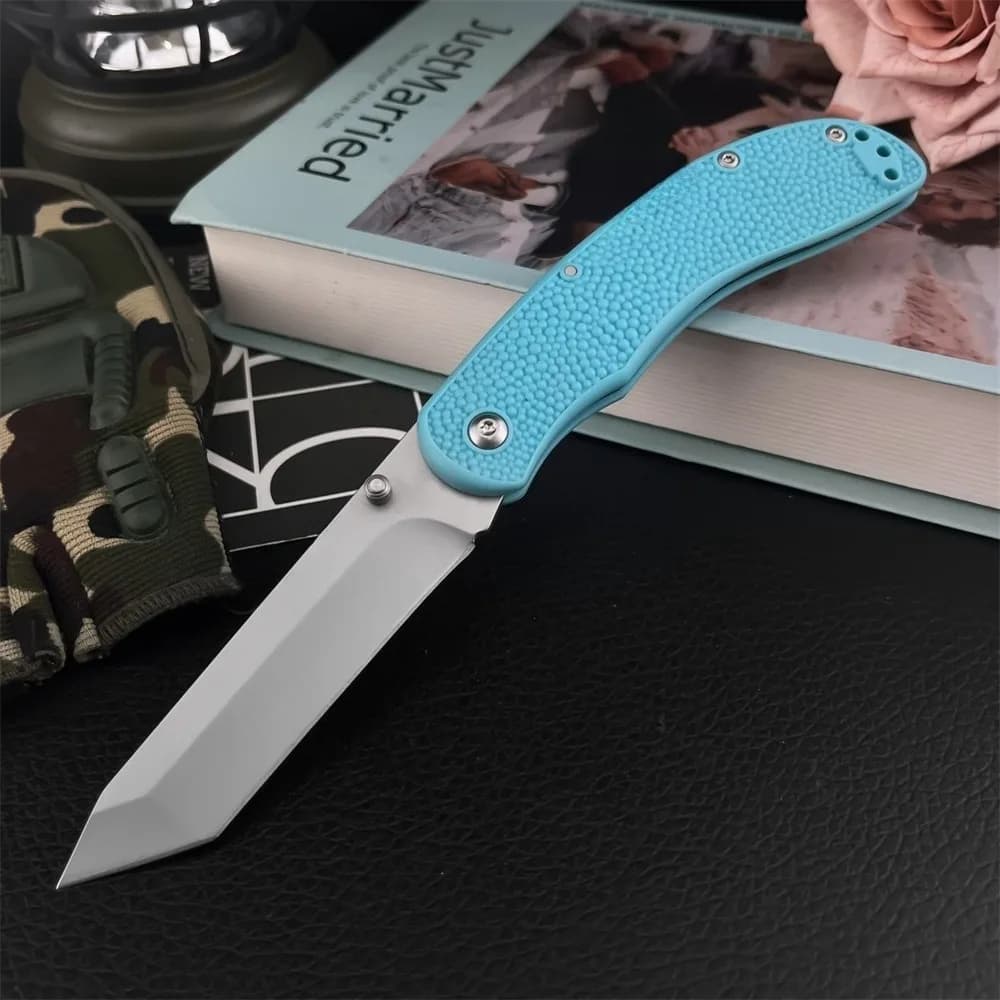 Coltello Tascabile Pieghevole 5698SF Best Seller, Lama in 440C, Manico in Fibra di Nylon, Strumento per Caccia, Taglio, Campeggio, Sopravvivenza, Coltello da Cintura per Esterni