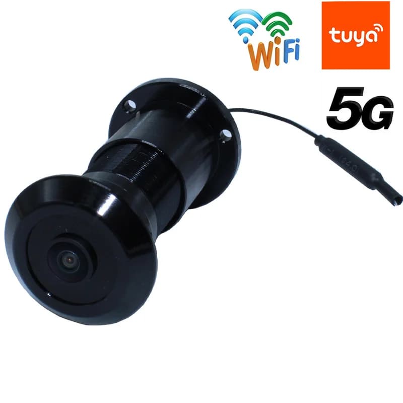 5Gtuya porta oculare di sicurezza 1080P HD visione notturna a infrarossi 940nm spioncino mini porta cat eye Wifi telecamera citofono vocale bidirezionale