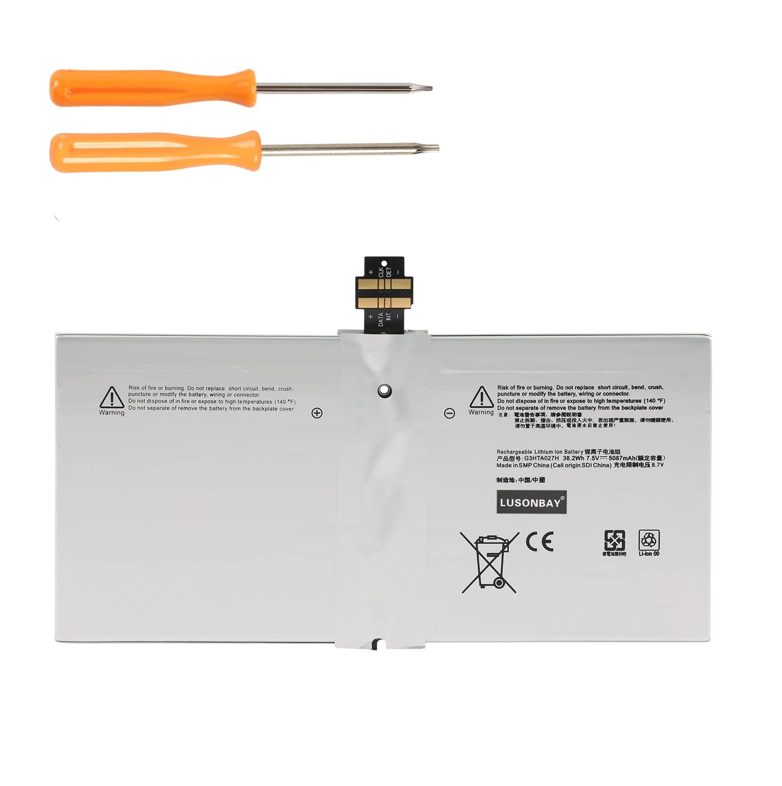 LUSONBAY G3HTA027H Laptop Battery For Microsoft Surface Pro 4 1724 12.3" Tablet DYNR01 7.5V 38.2WH 5087mAh