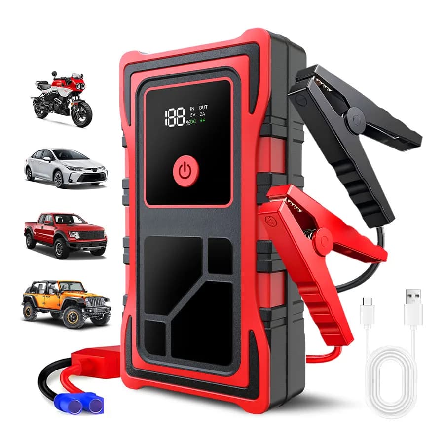 Avviatore di Emergenza Portatile 7000A con Pinze Intelligenti, Alimentatore di Emergenza per Auto, Supporta la Ricarica Rapida Bidirezionale