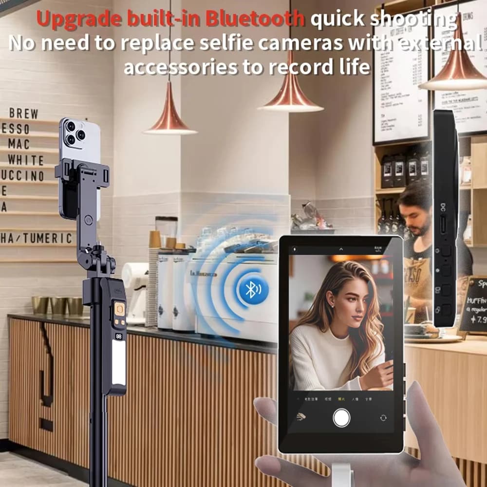 Smartphone Wireless Magnetic Monitor Screen For Smartphone Vlog Live Stream Video Recording Screen Phone Rear Camera Selfie New