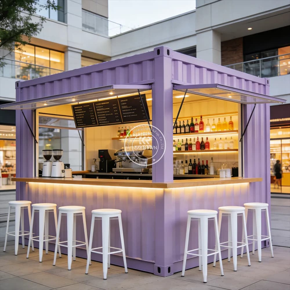 Container Bar Mobile Premium per Esterni, Chiosco Container per Donut e Waffle, Ristorante di Dessert, Ristorante Fast Food in Container in Vendita
