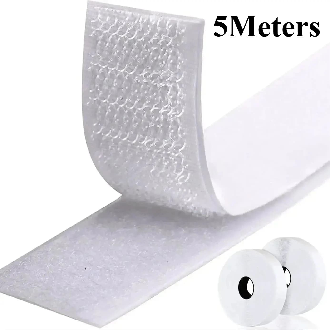 Strisce di fissaggio autoadesive resistenti da 5 m con nastro biadesivo per montaggio a doppia faccia per lavori fai-da-te 20-50 mm bianco