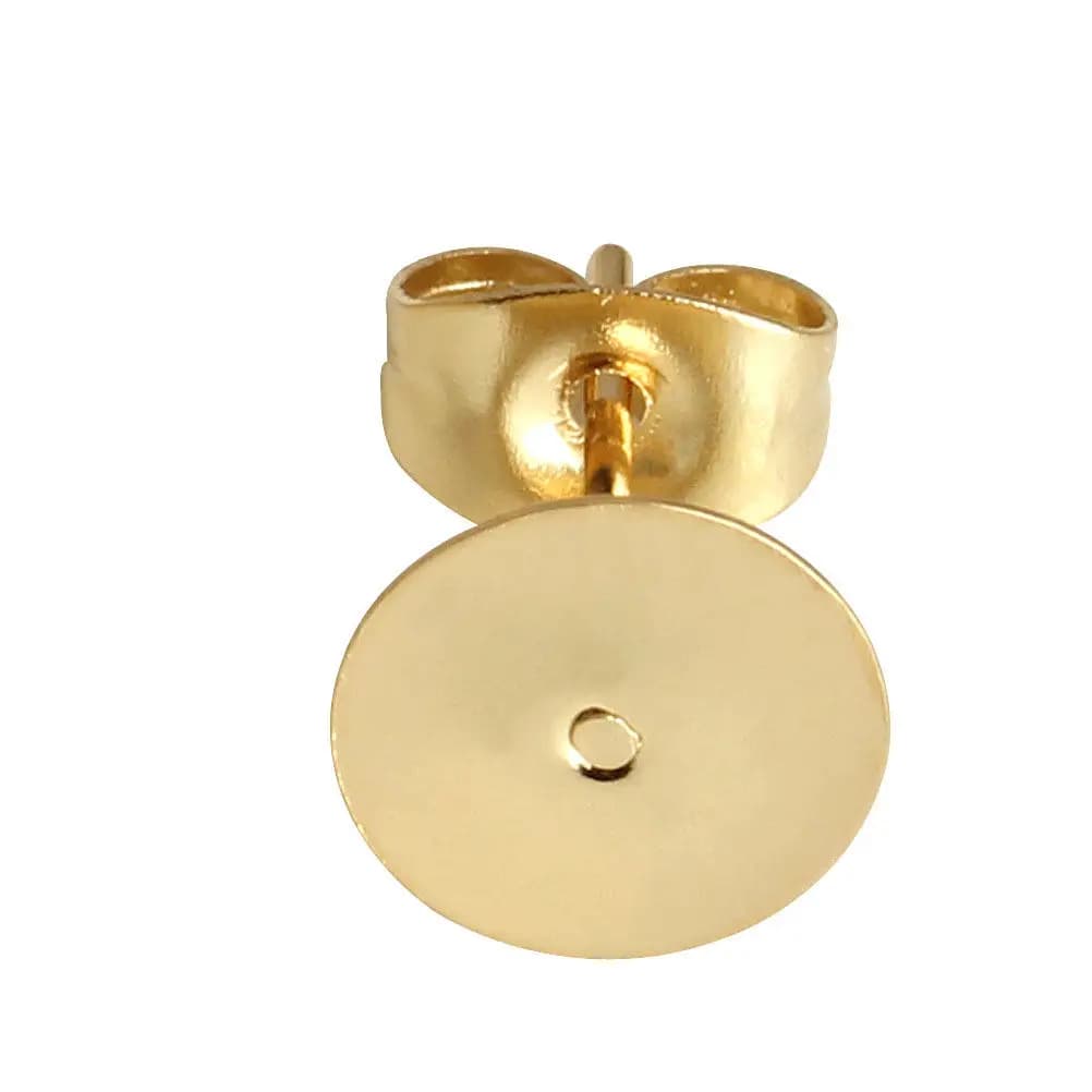 400 pcs. 4mm Iron Earring Pins with Base Plate for Creation DIY Jewelry, Craft Supply, Spare Parts, Earring Accessories