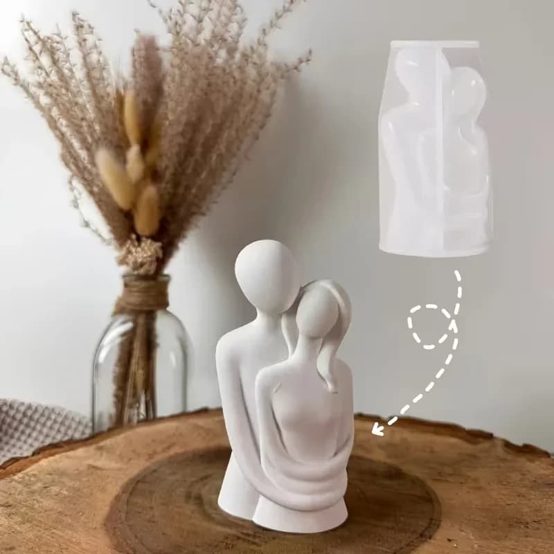 2026 Latest Embrace Couple Silicone Candle Mold, Aromatherapy Plaster & Cake Baking Mold for Home Decor
