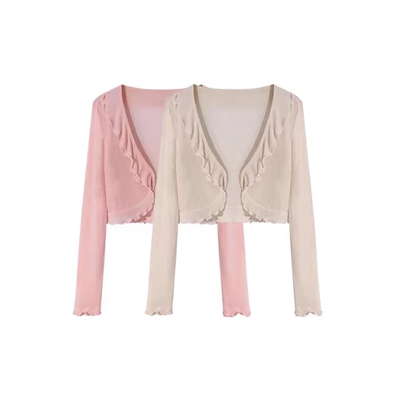 Cardigan Leggero da Spiaggia per Donna, Protezione Solare, Blusa Senza Maniche con Texture Scintillante, Giacca per Costume da Bagno