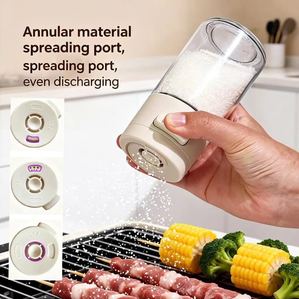 4pcs Salt Container Glass Spices Jar Set Press Type Salt and Pepper Shakers Kitchen Seasoning Bottle for Salt Sugar