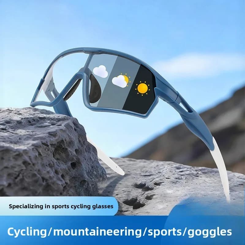 Occhiali Fotocromatici di Marca alla Moda per Uomo e Donna, per Bicicletta, MTB, Pesca, Corsa, Ciclismo, Sport, Occhiali da Sole Comodi
