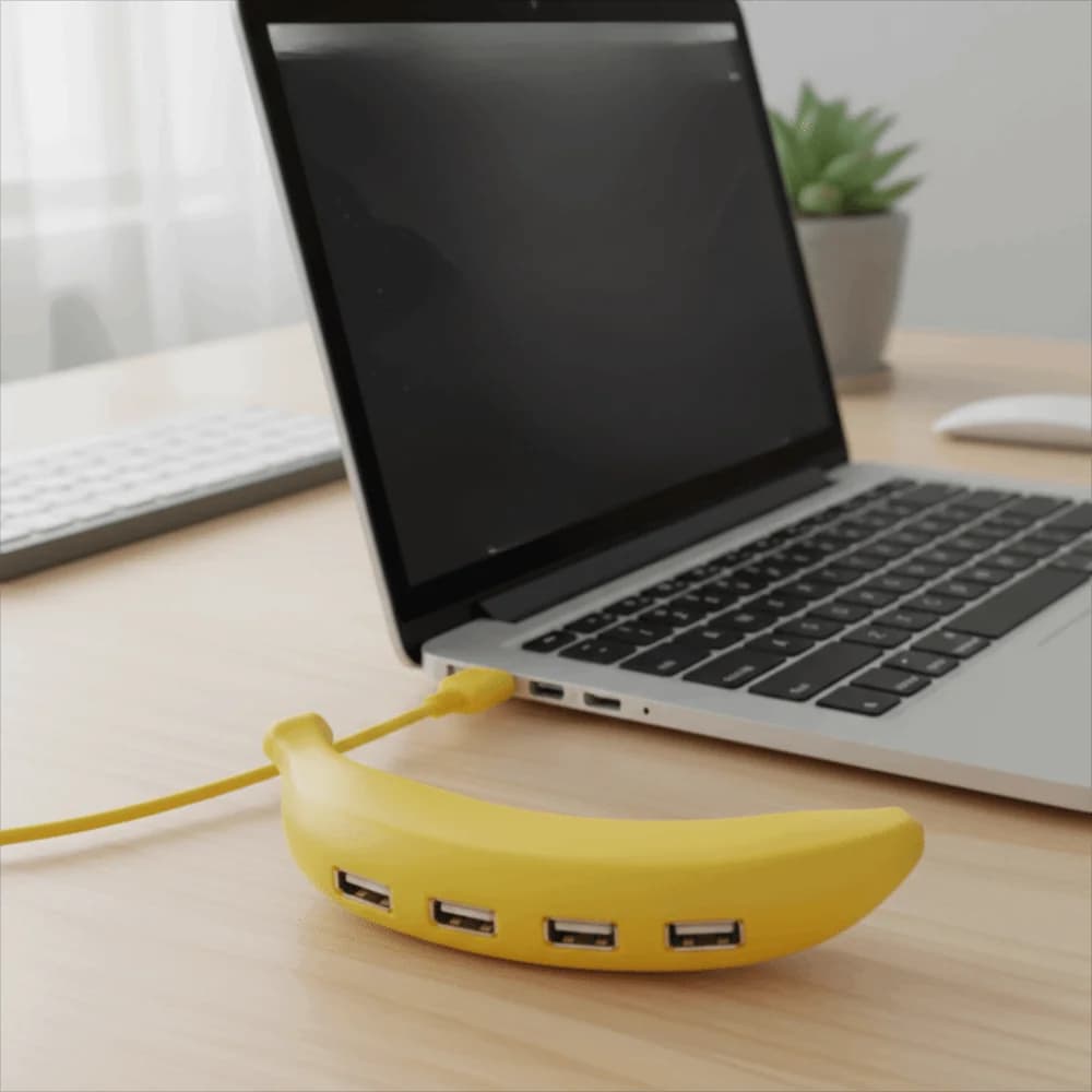 Portable Design Banana USB Hub USB 3.0 4 Port USB Multiport Adapter Banana Shape USB 2.0 USB Adapter Station For Flash Drive