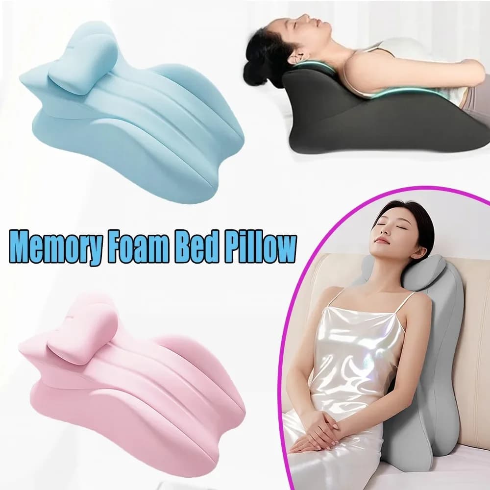 Memory Foam Bed Pillow Prone Stomach Sleeping Reading Phone Lumbar Support Cushion Leg Rest Comfortable Couples Sharing Pillow