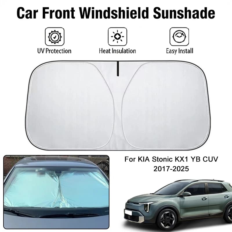 Parasole per Parabrezza Anteriore Auto per KIA Stonic KX1 YB CUV 2017-2025, Protezione UV e Isolamento Termico per Interni Auto