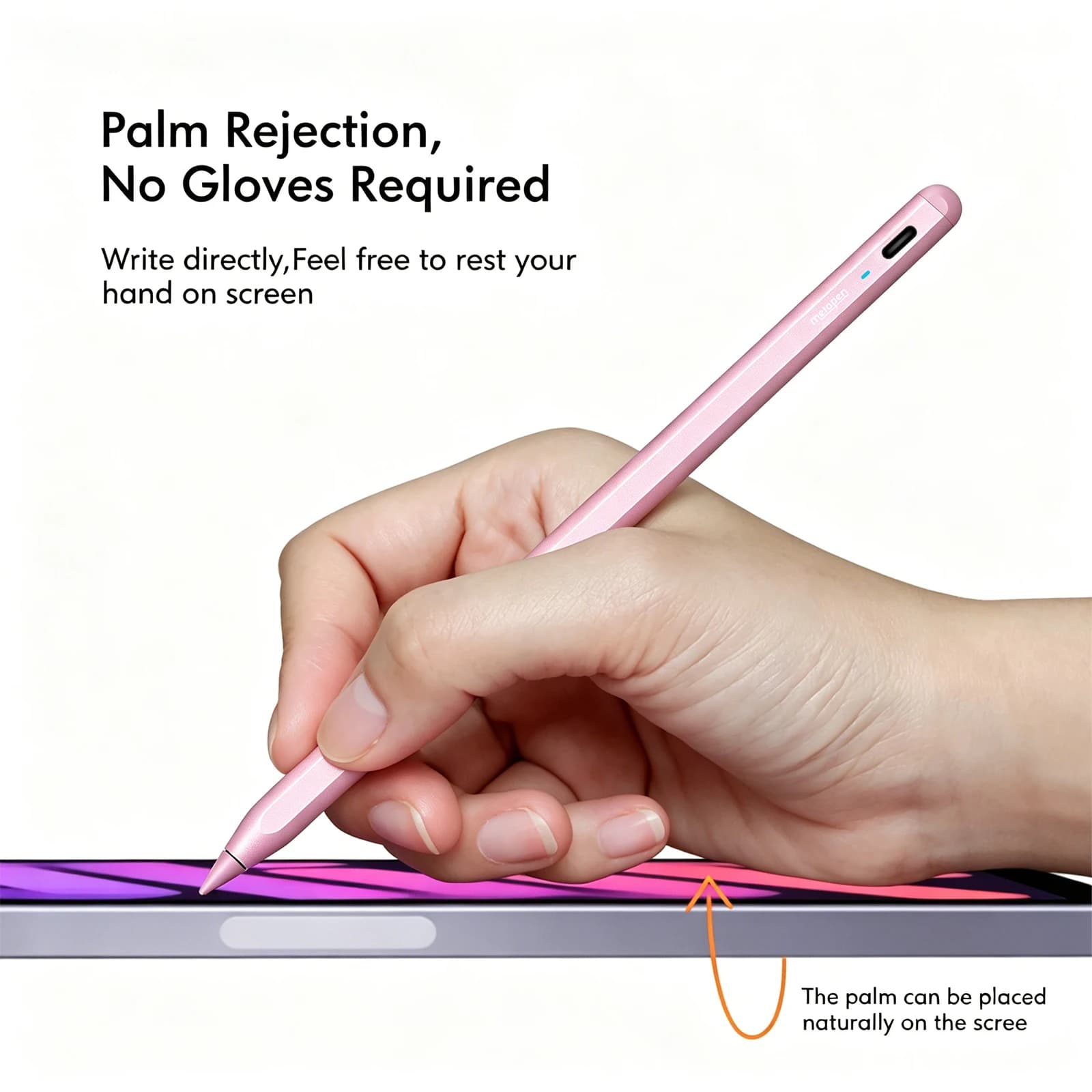 MetaPen A8 Magnetic Stylus Pen For Apple iPad Pencil 2018-2026, Anti-Palm Rejection 0.1mm Pixel Precise For iPad A16 M5 Pro 13