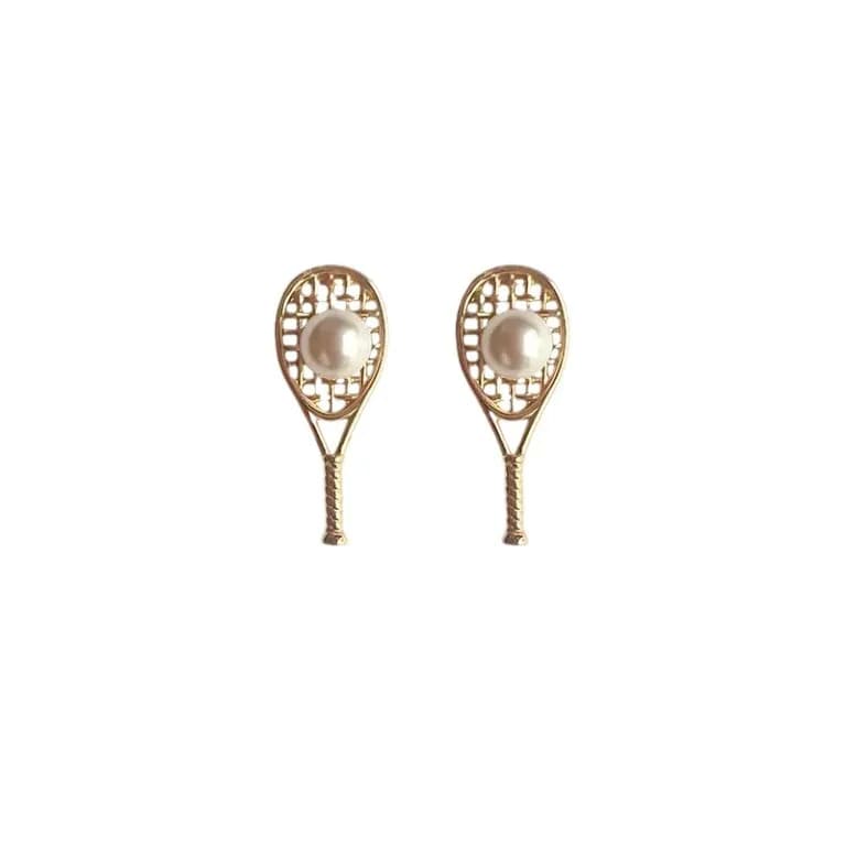 American Tennis Rack Simple Fashionable Earrings Versatile Imitation Pearls Accessories For Luxury Ear With Ear Light Elegant Earrings