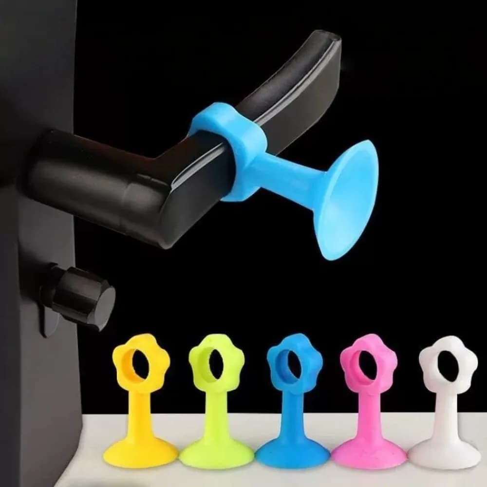 Multi-purpose Mute Anti-collision Silicone Door Stopper No Need To Drill Holes Door Handle Anti-collision Cushion Wall Protector