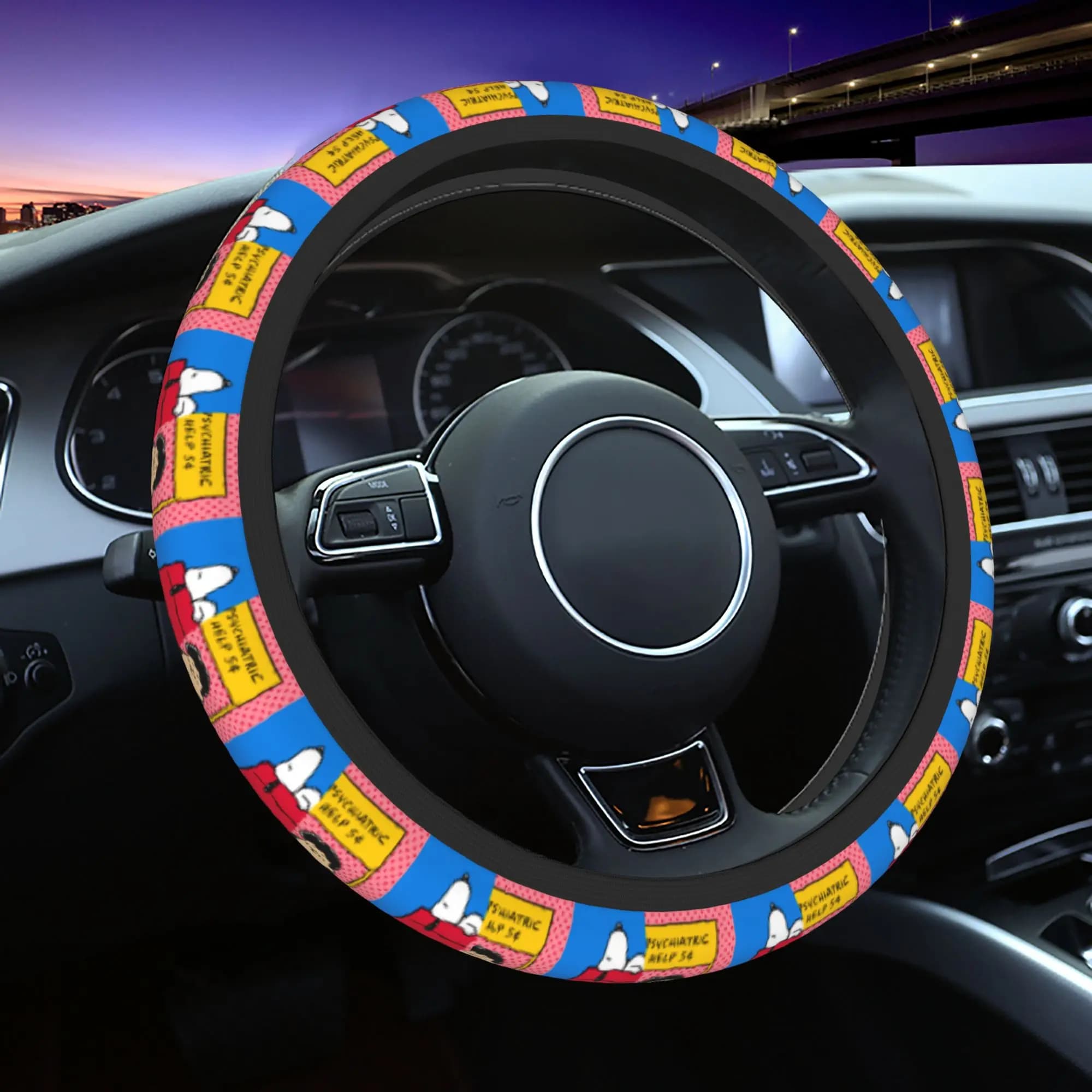37-38 steering wheel cover with Snoopy drive, Car accessories, Wheel Cover