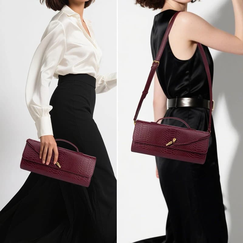 Borsa a tracolla da sera intrecciata da donna, borsa a spalla casual alla moda, borse a tracolla in pelle vegana, pochette intrecciate