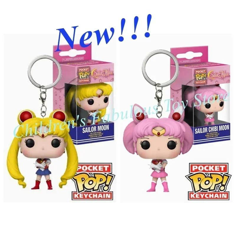 FUNKO Anime giapponese Sailor Moon Luna Chibi Moon Portachiavi Vinile Action Figure Brinquedos Collezione Modello Giocattoli per bambini Regalo