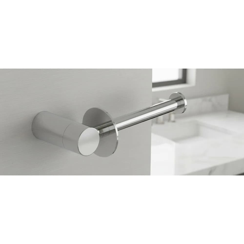 Porta carta igienica moderno cromato Design a palo singolo Accessorio da bagno di facile installazione