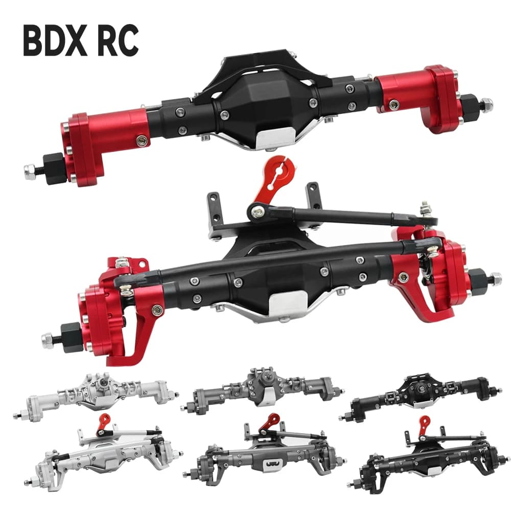 Asse portale anteriore e posteriore Lega di alluminio CNC anodizzato per 1/10 RC Rock Crawler Axial SCX10 II Spiral Gear 90046 90047 D90 RC4WD