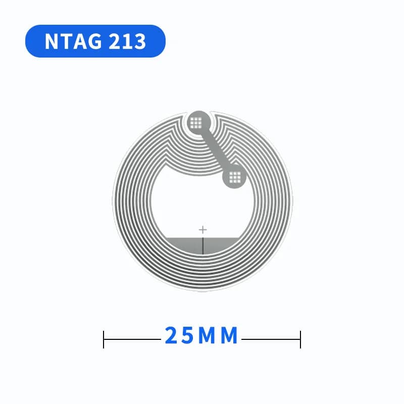 10 pezzi NFC Ntag213 Coin TAG Key 13.56MHz n213 Card Label RFID Ultralight Labels RFID rotondo da 25 mm di diametro per tutti i telefoni abilitati