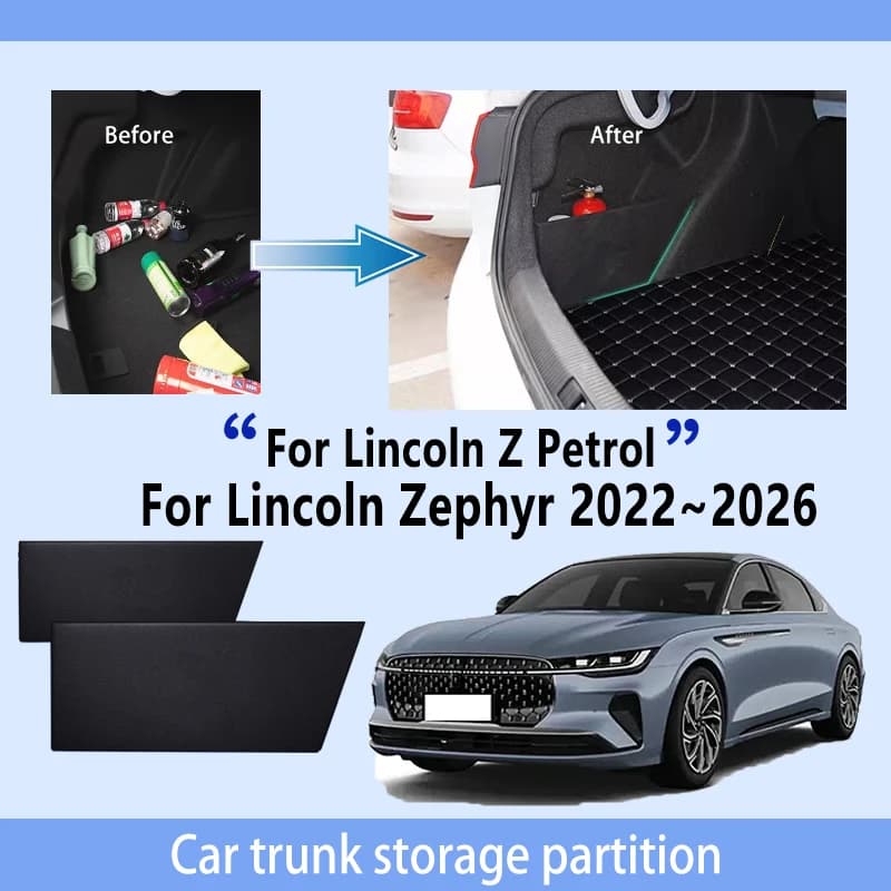 Car Accessories For Lincoln Z Lincoln Zephyr 2022~2026 2025 24 Trunk Storage Partition Multifunction Storage Auto Interior Parts