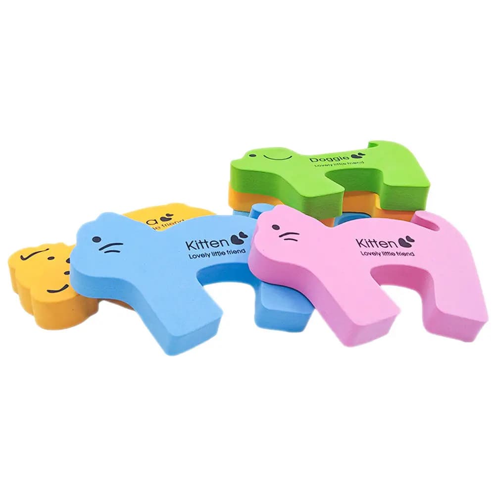 Set di 6 Fermaporta a Forma di Cartone Animato, Protezione Anti-Pizzicamento per Bambini, Dispositivo di Sicurezza per Dita