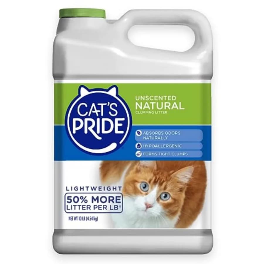 Lightweight Clumping Litter: Natural - Powerful Odor Control - Unscented, 10 Pounds