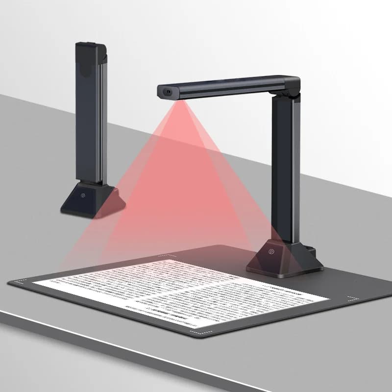 New HD 2026 Scanner for Books and Documents Format Max A4 with OCR Intelligent and LED Table Lamp for Home or School
