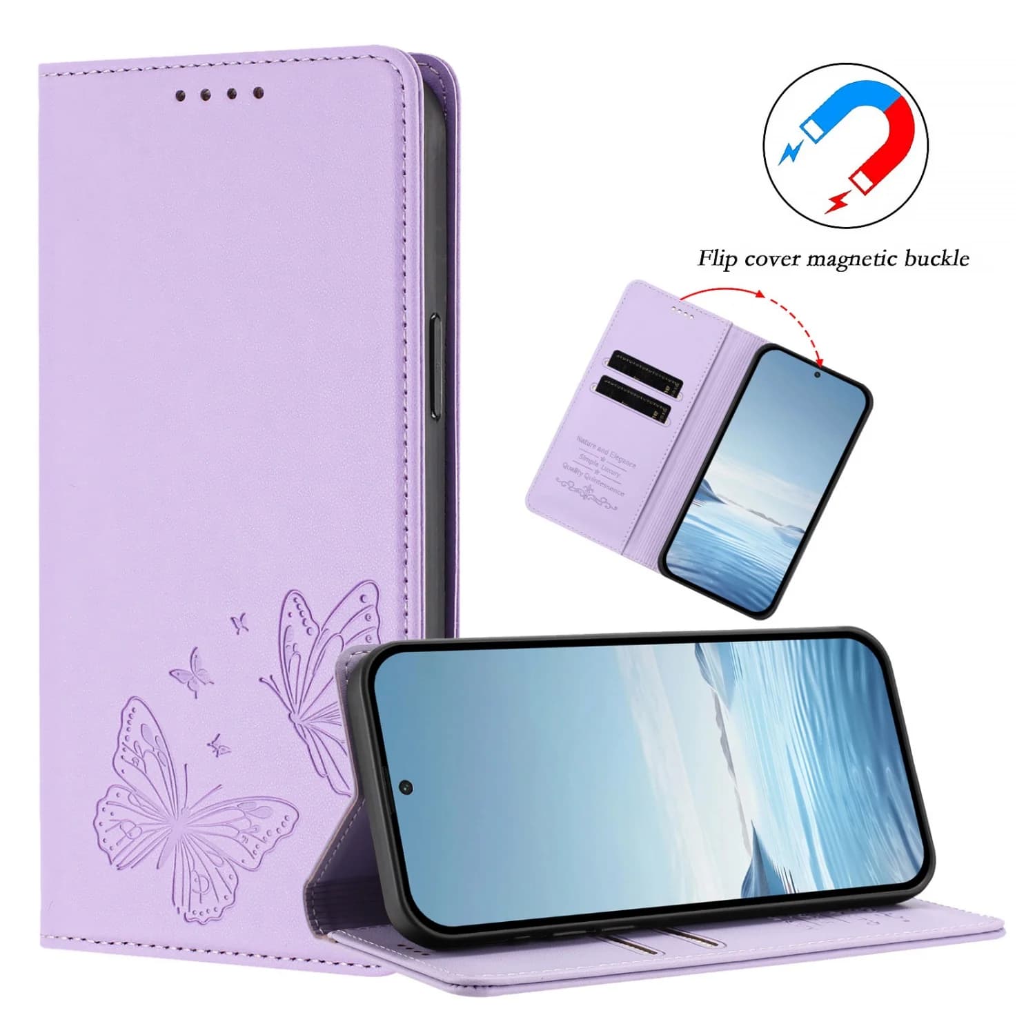 Custodia a portafoglio in pelle PU per iPhone X XR XS Max con slot per carte e supporto, compatibile con iPhone 6 6A 7 8 Plus SE 2020 2022