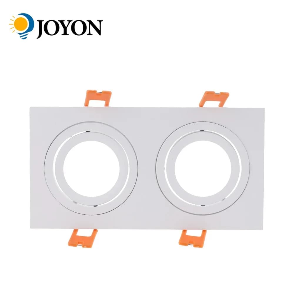 JOYINLED Square Double Ring LED Spotlights GU10 MR16 Base Light Mounting Frames Black Mounting Frames for Home Room Decoration