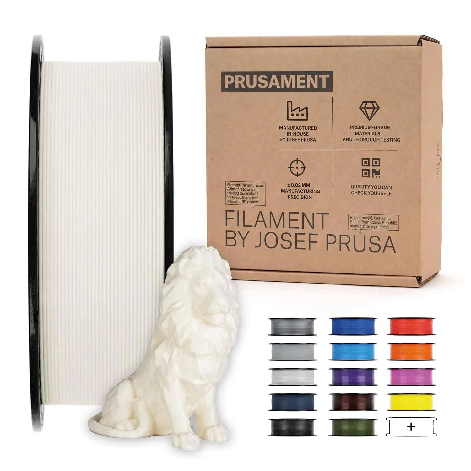 Premium PLA Filament 1.75mm ±0.02mm - 1kg Spool - Easy to Print, Low Warping - Perfect for Beginners & Professionals