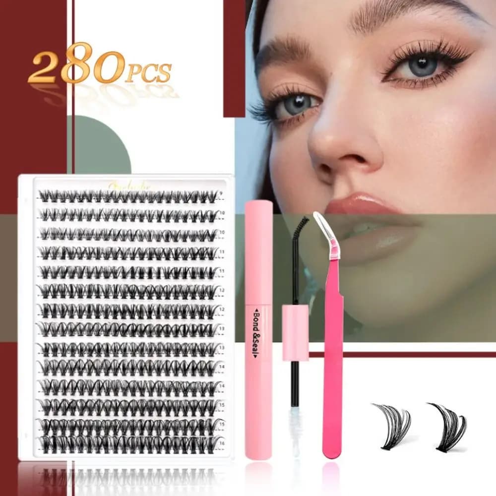 9-16mm Length False Eyelashes 3D Volume Natural Look 3D Faux Mink Lash Fluffy Clusters Volume Fans Fake Eyelash Personal Care