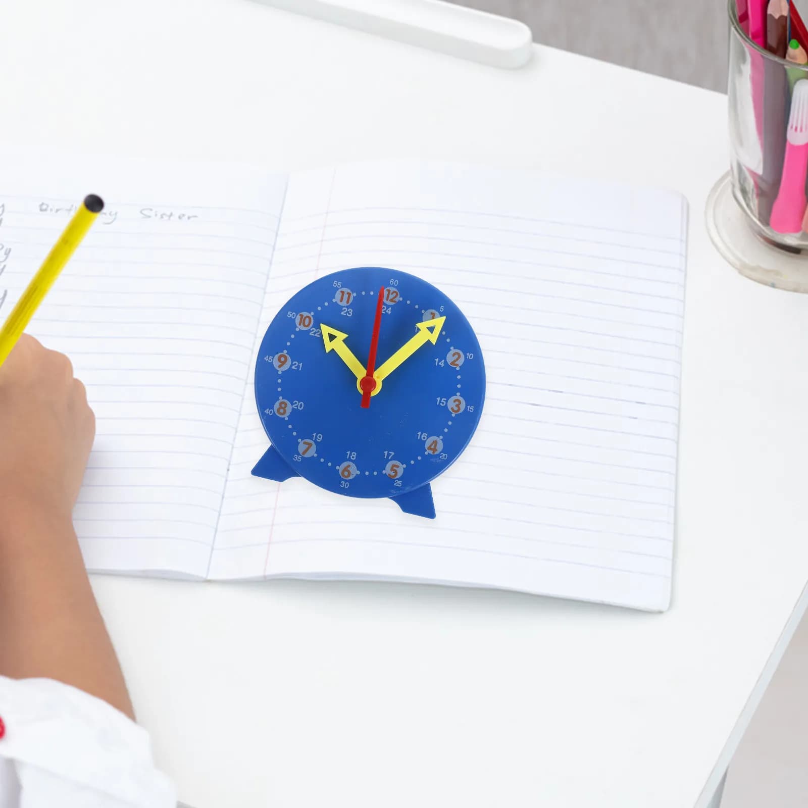 Orologio Didattico per Bambini, Educazione Precoce, Orologio Analogico Colorato a 3 Lancette per l'Apprendimento del Tempo, Dispositivo Educativo Interattivo