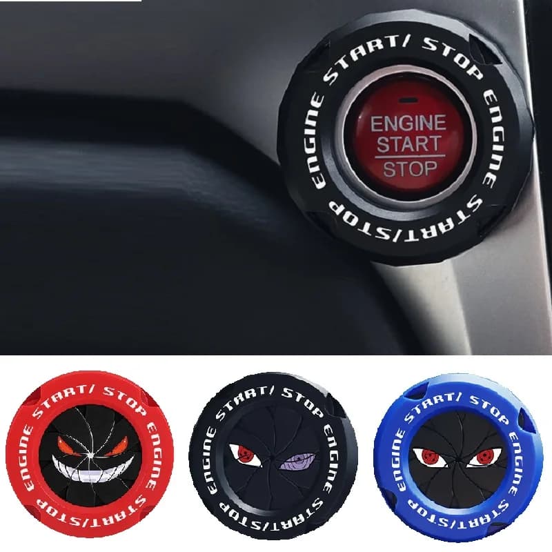Copertura del pulsante di avvio a spinta Decorazione interna dell'auto Interruttore di avviamento dell'accensione del motore Copertura protettiva Anello di avvio del motociclo per SUV per camion auto