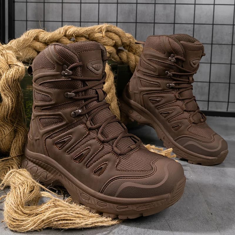 Men Tactical Boots Safety Military Hunting Hiking Shoes Breathable High Quality Desert Motorcycle Army Training Climbing Shoes