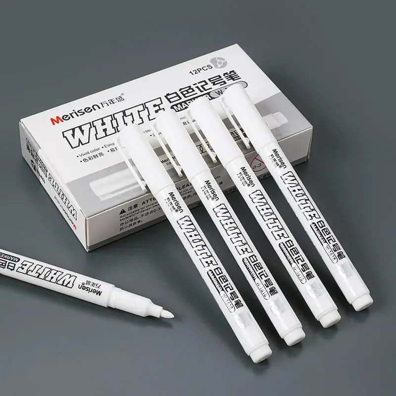 1/2/3/4/5 pezzi pennarelli bianchi 2.0mm olio impermeabile bianco fai da te graffiti schizzi pennarelli cancelleria materiale scolastico