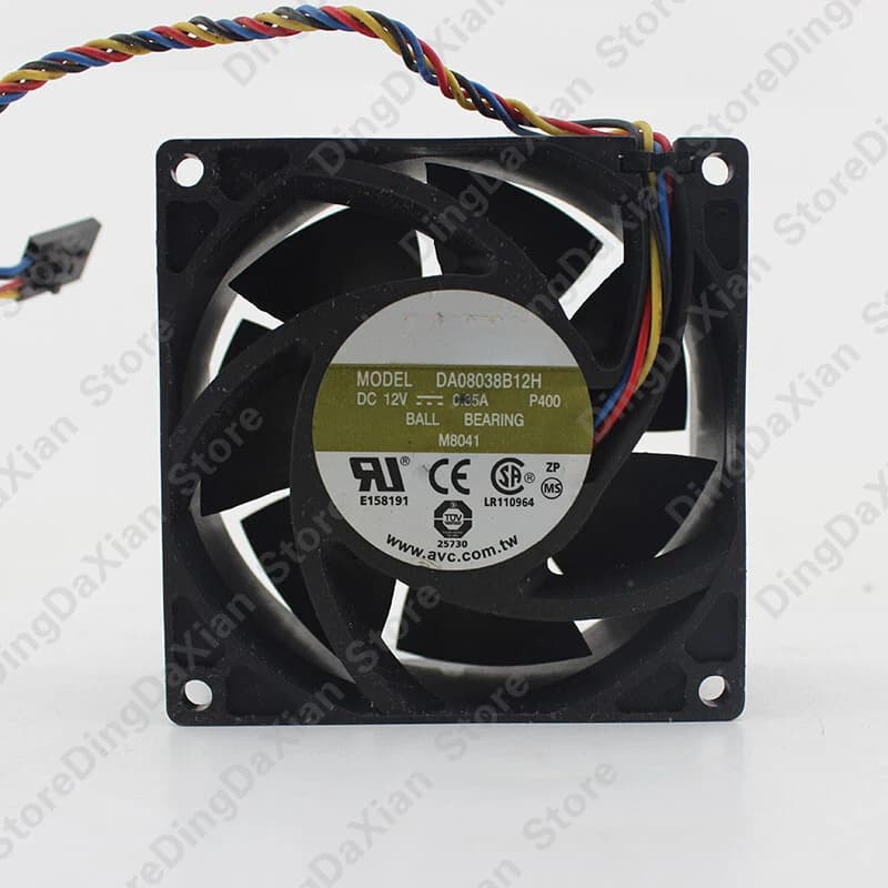 D+ 1PCS For AVC DA08038B12H 12V 0.80A 8CM Server Chassis Cooling Fan 8038