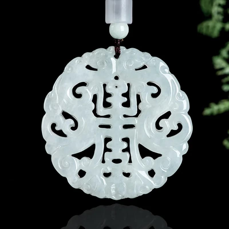 Burmese Jadeite Dragon Pendant Necklace Vintage Gifts for Women Real Jewelry Fashion Accessories Burmese Jade Natural Gemstone