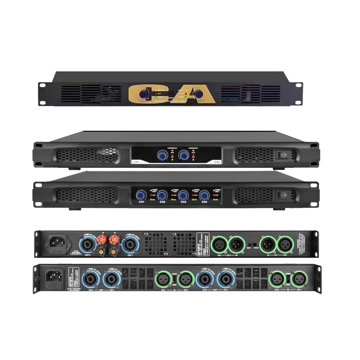 MiCWL Audio Pro CA Series 5200W amplificatore di potenza digitale 4 canali 2600 Watt AMP Standard 19 "1U Rack CA650