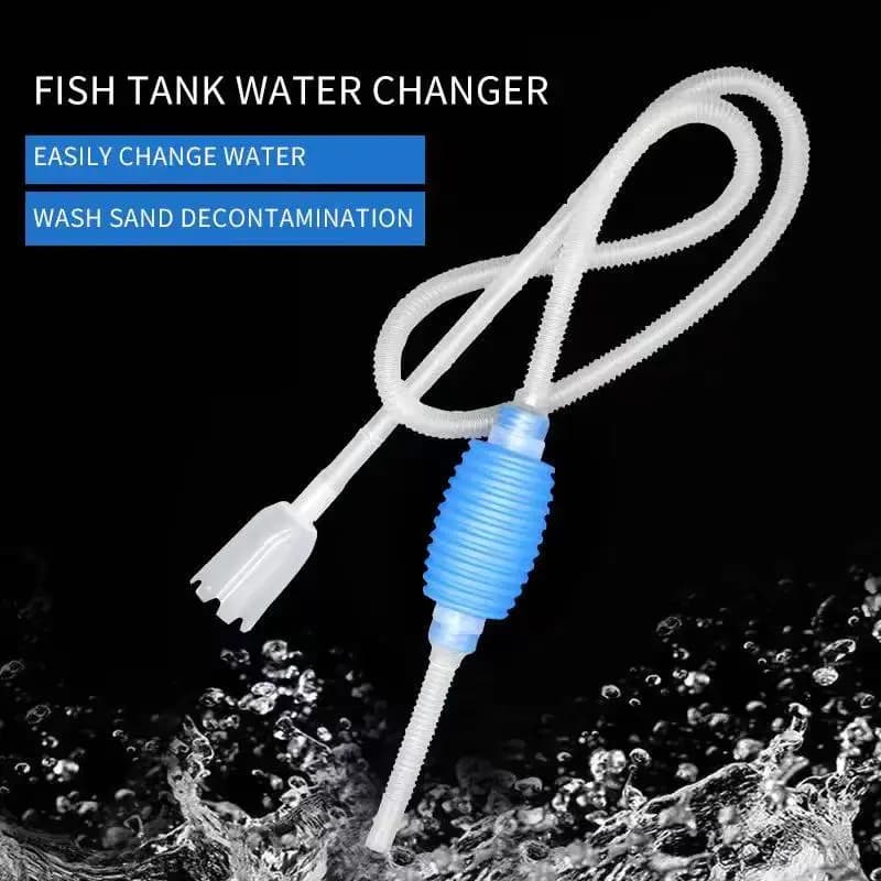 Sifone Pulitore per Ghiaia Acquario - Cambia Acqua Manuale per Acquario con Pompa, Aspiratore Multifunzione per Sabbia e Detriti di Pesci