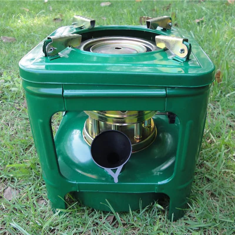 Portable Oil Heater Stove 8-Wicks Outdoor Mini Cooking Stove Lightweight for Camping Hiking BBQ Picnic Manual Cooking Burner