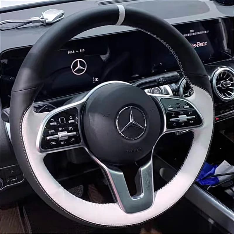 For Mercedes Benz E300 GLS450 GLE GLC260 GLB GLA200 sewing car cover manual car accessories for real leather car