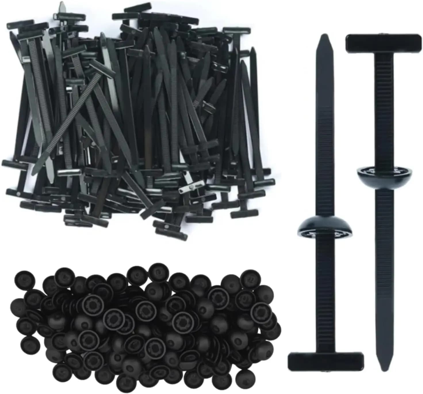 Fascette stringicavo universali in nylon, nuove fascette stringicavo multifunzionali in nylon a T con perno, strumenti di fissaggio cavi in plastica multi-scenario con bottone