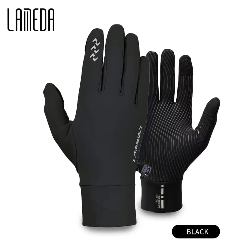 Guanti da ciclismo invernali LAMEDA 5-15 ℃ Touchscreen Equitazione Termica Strada Mountain Bike Guanti a dita intere Accessori da ciclismo per uomo