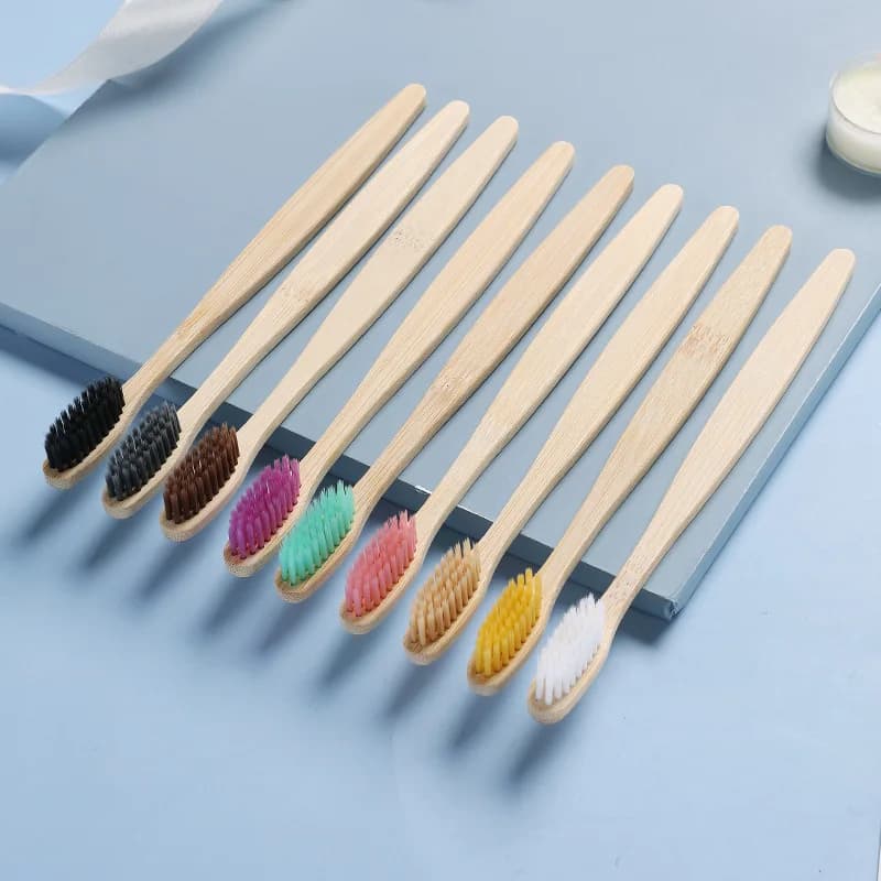 10pcs Bamboo Toothbrush Set Natural Eco-Friendly Dental Care Tablet Bamboo Toothbrushes